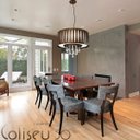 Ver imagem 2 de Lustre Coliseu Pendente Madeira Redondo 50Cm Imbuia Cristal