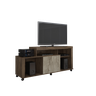 Rack Ouro Para TVs Até 43 Polegadas Com Rodinha Uma Porta JCM Moveis Cacau/Grigio - 1
