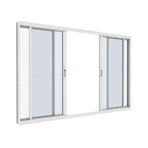 Janela de Correr Alumínio Branco 04 Folhas Confort - 100x120