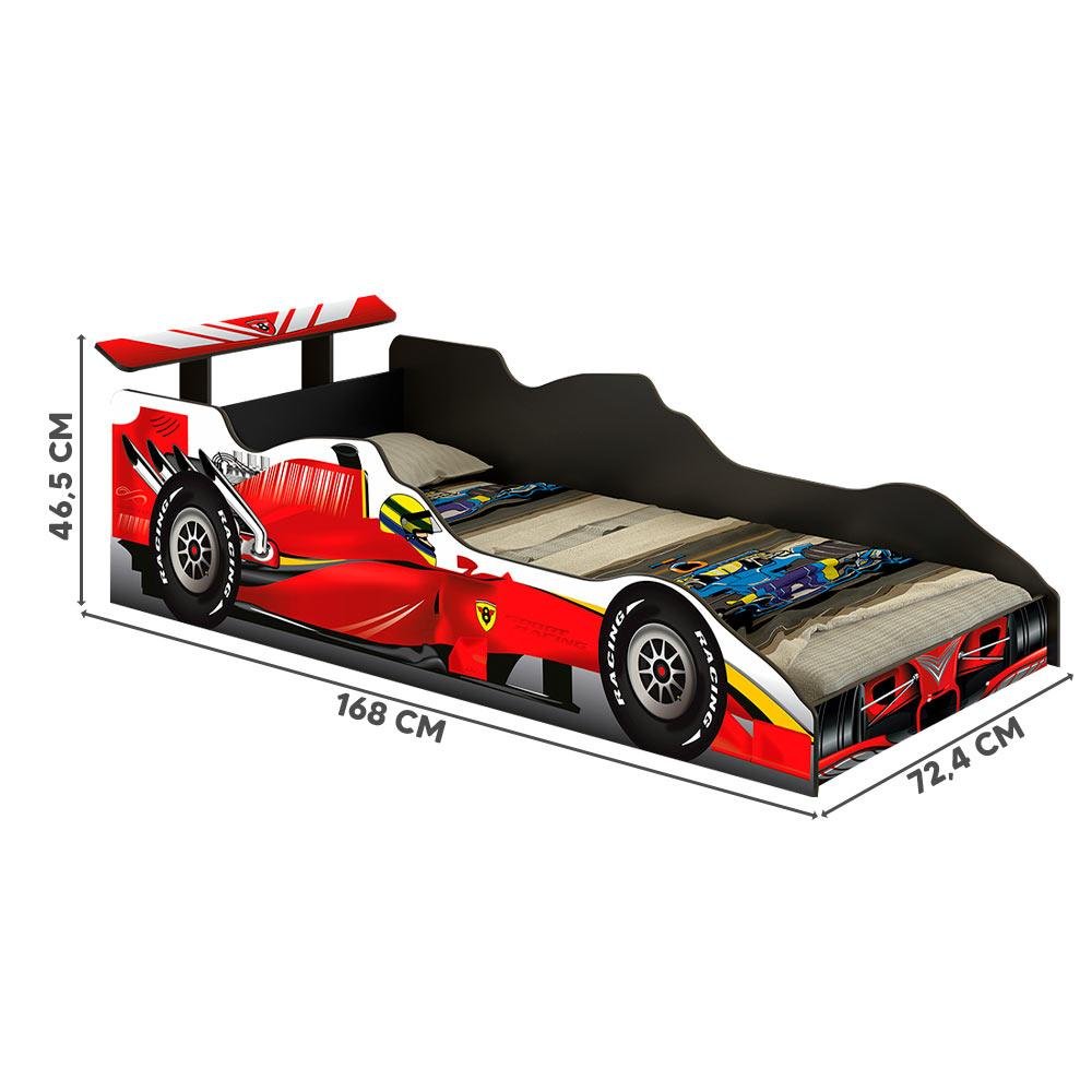 Cama infantil Formula 1 Vermelho J&A - 4