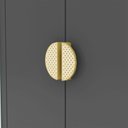 Ver imagem 6 de Guarda Roupa Casal Marlin 6 Portas de Bater 4 Gavetas com Nichos Mdf Nature/chumbo G98 - Gran Belo