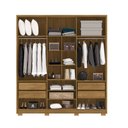 Ver imagem 5 de Guarda Roupa Casal Marlin 6 Portas de Bater 4 Gavetas com Nichos Mdf Nature/chumbo G98 - Gran Belo