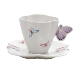 Jogo De Xícaras De Chá 6 Peças Borboleta Porcelana Wolff - 2