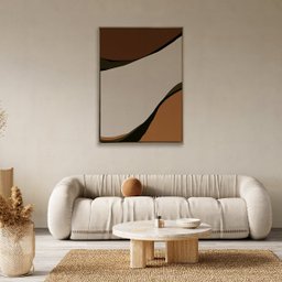 Quadro Tela Canvas Abstrato Neutro Elegante Moderno Sofisticado para Sala - 2