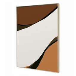 Quadro Tela Canvas Abstrato Neutro Elegante Moderno Sofisticado para Sala - 1
