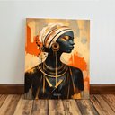 Ver imagem 5 de Kit 3 Quadro Decorativo Arte Africana Abstrato Moderno Casa Qualidade Premium 40x28cm