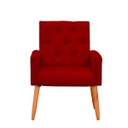 Ver imagem 4 de Poltrona para Sala Reforçada Confortável Íris Suede Vermelho Ads Decor Poltrona Cadeira Sala Quarto