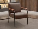 Ver imagem 2 de Kit 2 Poltronas Decorativas Jade Braços Fixo Para Sala De Estar, Recepção - Veludo Marrom