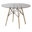 Ver imagem 2 de Mesa Eames Eiffel Redondo Tampo de Vidro 110cm