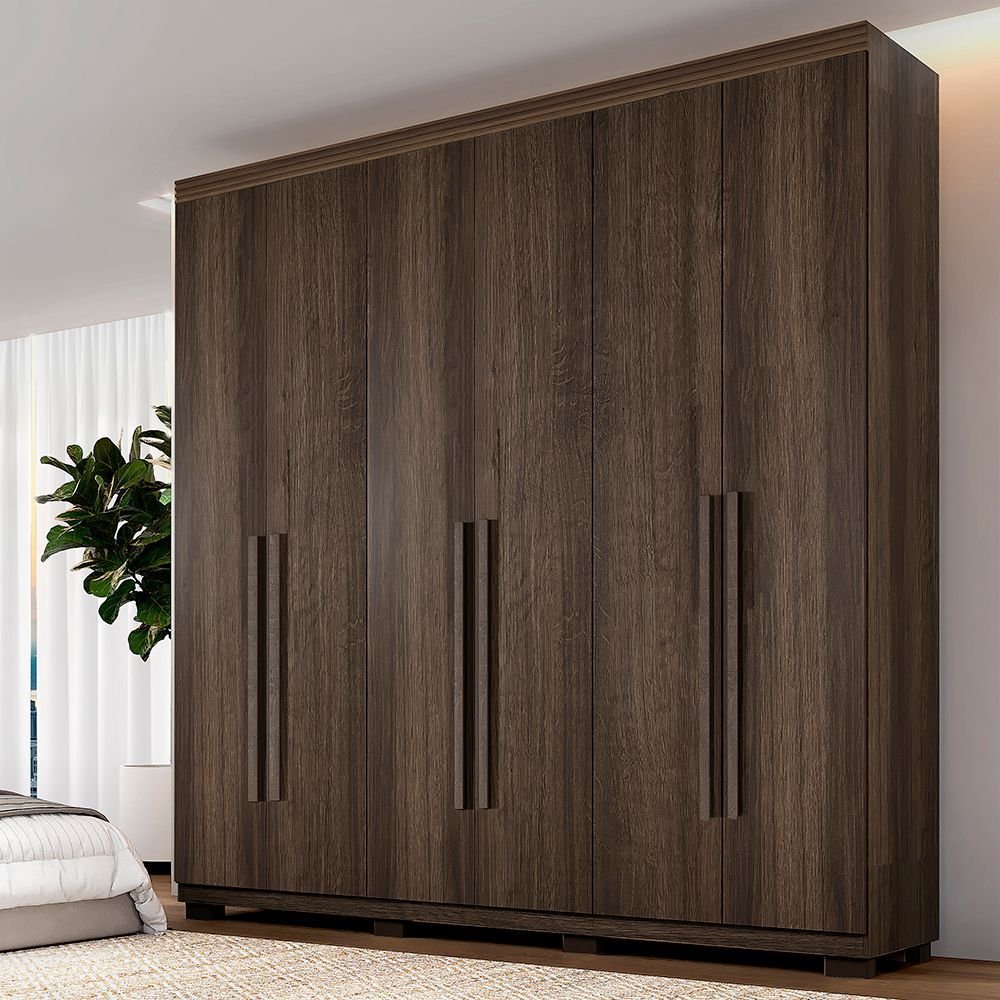 Guarda Roupa Moscou 6 Portas Benetil Imbuia | MadeiraMadeira