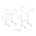 Ver imagem 4 de Mesa de Apoio com Regulagem de Altura 78x55cm Sw011 Preto Noce Oro