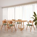 Ver imagem 2 de Mesa de Jantar Aurora com 6 Cadeiras Zara Verde 300cm