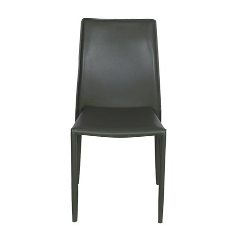 Cadeira para Sala de Jantar 43cm x 85cm Glam Verde/Oliva