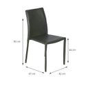 Ver imagem 2 de Cadeira para Sala de Jantar 43cm x 85cm Glam Verde/Oliva