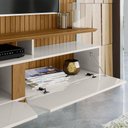 Ver imagem 2 de Painel para TV 55" 183cm MDF-MDP Basculante Off White Lukaliam Móveis