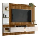 Ver imagem 1 de Painel para TV 55" 183cm MDF-MDP Basculante Off White Lukaliam Móveis