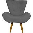Ver imagem 3 de Kit Poltrona Decorativa Para Sala Recepção Escritório Consultório + Puff Emilia Suede