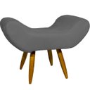 Ver imagem 4 de Kit Poltrona Decorativa Para Sala Recepção Escritório Consultório + Puff Emilia Suede