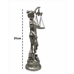 Imagem Dama Justiça Deusa Themis Resina Símbolo Direito 31Cm - 2
