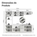 Ver imagem 3 de Armário de Cozinha Completa 270 Cm Branco/branco Veludo Lux Madesa 06