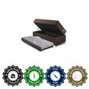 Ver imagem 6 de Bicama Box Baú com Courino Linho Marrom 120x203 com Colchão Relax Adorabile Molas Ensacadas