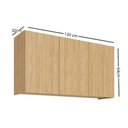 Ver imagem 3 de Armário Aéreo Cozinha Modulado Rebeca C- 3 Portas 120cm - Movelbento