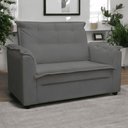 Ver imagem 1 de Sofá 2 Lugares Namoradeira Marrocos 1,40m Sala de Tv Estar Recepção Suede Cinza Mabe Magazine