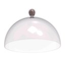 Ver imagem 1 de Cúpula de Plástico 30cm para Bolos Tortas Doces Pratos Bubble Crippa Amêndoa