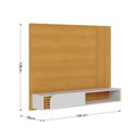 Ver imagem 3 de Painel Ripado Suspenso para TV até 55 Polegadas 136CMX108CM 1 Porta Jurerê