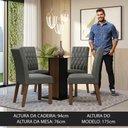 Ver imagem 4 de Conjunto Sala de Jantar Mesa Tampo de Vidro 4 Cadeiras Rustic/preto/silver Noemi Madesa