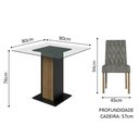 Ver imagem 3 de Conjunto Sala de Jantar Mesa Tampo de Vidro 4 Cadeiras Rustic/preto/silver Noemi Madesa