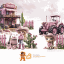 Ver imagem 2 de Papel de Parede Painel Velho Oeste Rosa