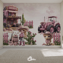 Ver imagem 1 de Papel de Parede Painel Velho Oeste Rosa