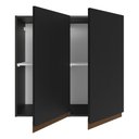 Ver imagem 5 de Armário Aéreo 70 cm 2 Portas Preto Reims Madesa