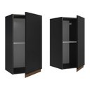 Ver imagem 7 de Armário Aéreo 70 cm 2 Portas Preto Reims Madesa