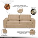 Ver imagem 3 de Sofá Decorativo Agatha 2 Lugares Sala de Estar 150cm Pés em Madeira Couro Nude G88 - Gran Belo