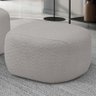 Puff Decorativo Orgânico para Sala de Estar Living Barolo L06 Bouclê Cinza - Lyam Decor - 2