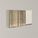 Ver imagem 6 de Armario Aereo 3p Vid Mdf 120cm Kali 1219764 Bianco Toq Bianco Toq Nicioli