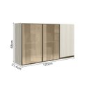 Ver imagem 3 de Armario Aereo 3p Vid Mdf 120cm Kali 1219764 Bianco Toq Bianco Toq Nicioli