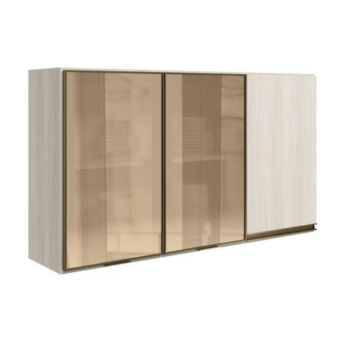 Armario Aereo 3p Vid Mdf 120cm Kali 1219764 Bianco Toq Bianco Toq Nicioli