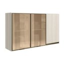 Ver imagem 1 de Armario Aereo 3p Vid Mdf 120cm Kali 1219764 Bianco Toq Bianco Toq Nicioli
