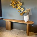 Ver imagem 2 de Aparador Taglio – Design Contemporâneo em Carvalho Natural com Detalhes Gold Carvalho Natural/gold F