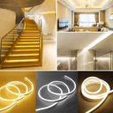 Ver imagem 3 de Mangueira 5m Fita Led Neon Corte Flexível 12v + Fonte 5A Branco Quente