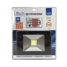 Refletor Led Sensor Presença 20W 6000K 127V - Losch - 39712 - 1