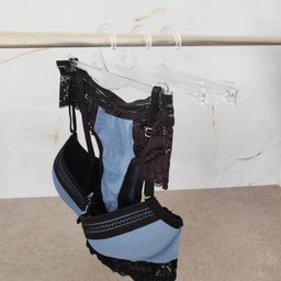 Conjunto 25 Cabides de Lojas para Lingerie Cristal com Encaixe para Alças Expositores - 5