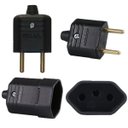 Ver imagem 1 de 30 Plug Macho 2 Pinos 10a + 30 Tomada Femea 3 Pinos 10a Preto