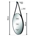 Ver imagem 5 de Espelho Redondo Decorativo Escandinavo Adnet 60cm + Suporte:Preto