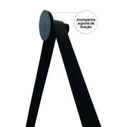 Espelho Redondo Decorativo Escandinavo Adnet 60cm + Suporte:Preto - 4