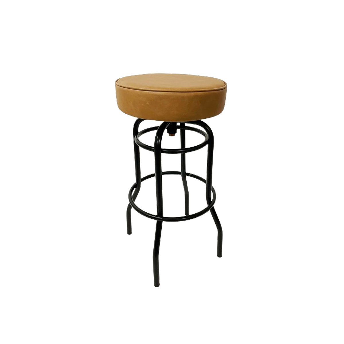 Banqueta Bar Altura 65cm Giratória Cor Preta Assento Cor Caramelo Grosso Poltronas do Sul 517 - 4
