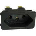 Ver imagem 1 de 500 Tomada Fêmea Preta 3 Pinos 10a Margirius Painel Aparelho